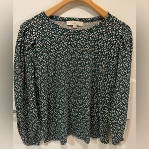 Loft XL green and cream blouse - Washed, never worn